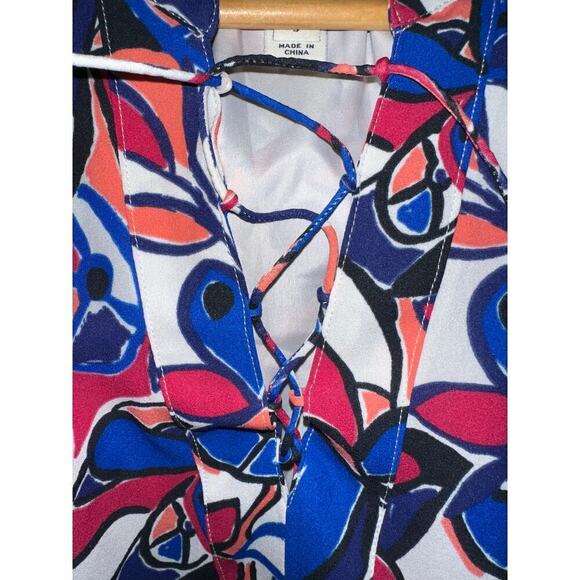 J. Crew Women’s A Line Midi Dress Floral Butterfly Colorful S feminine coquette - Picture 4 of 8